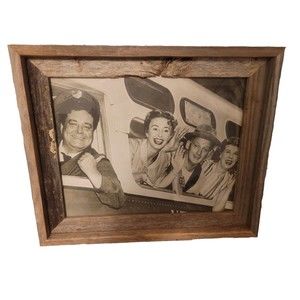Honeymooners Print with Barn Wood Frame - 16.5" x 14